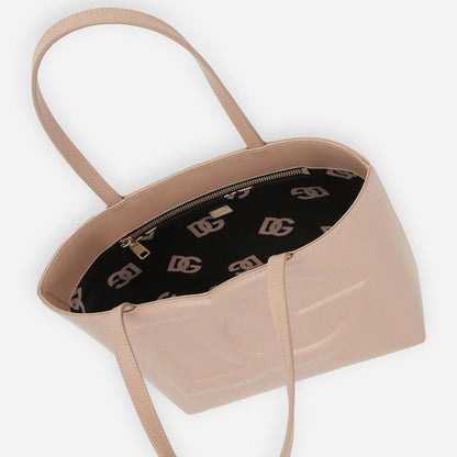 DG Logo Small Shopper in Pale Pink Handbags DOLCE & GABBANA - LOLAMIR