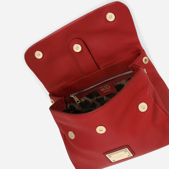 Sicily Soft Medium Bag in Red Handbags DOLCE & GABBANA - LOLAMIR