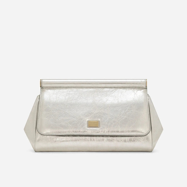 Sicily Clutch in Silver Handbags DOLCE & GABBANA - LOLAMIR