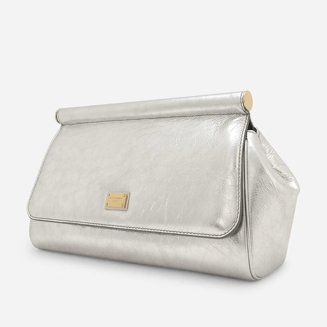 Sicily Clutch in Silver Handbags DOLCE & GABBANA - LOLAMIR