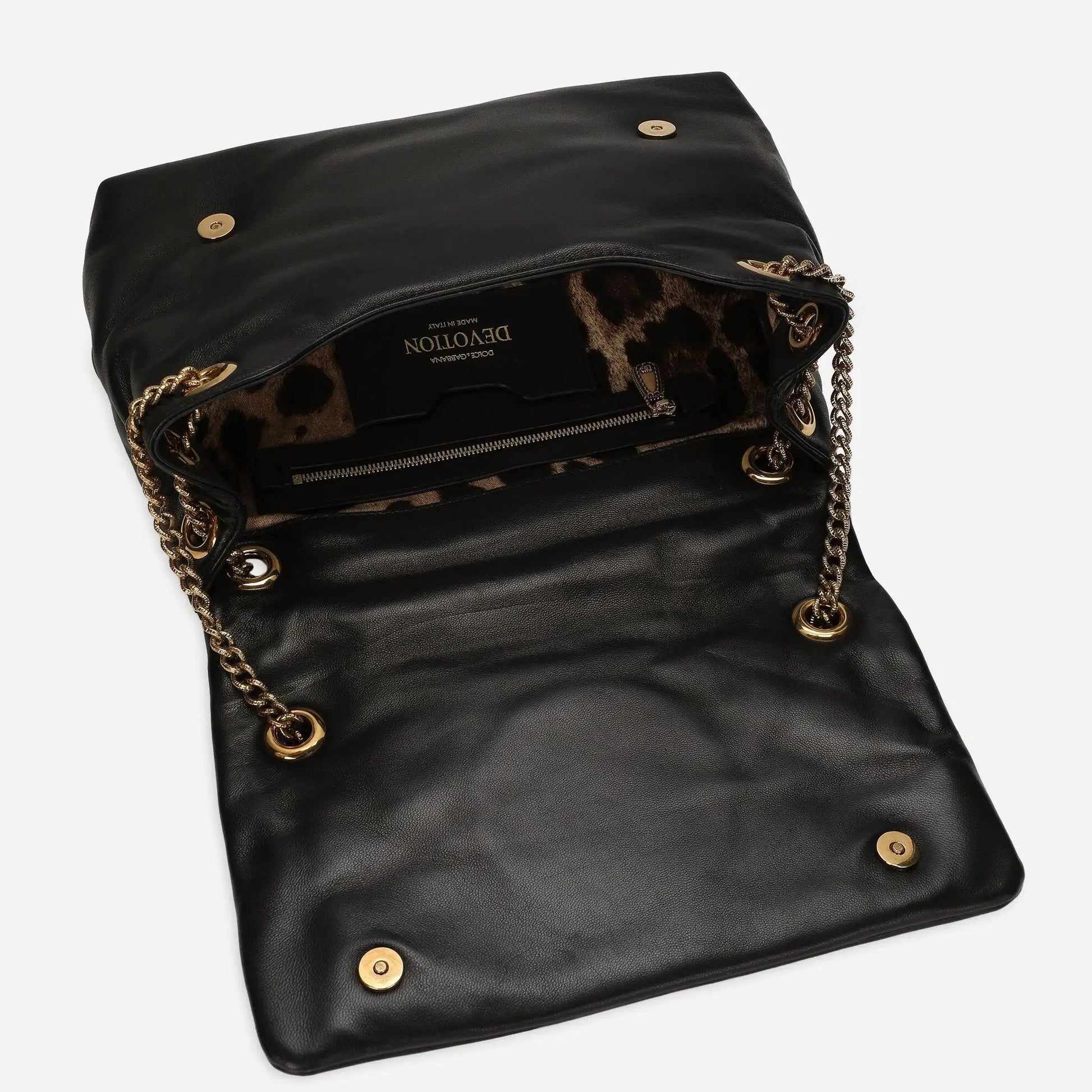 Devotion Soft Medium Shoulder Bag in Black Handbags DOLCE & GABBANA - LOLAMIR
