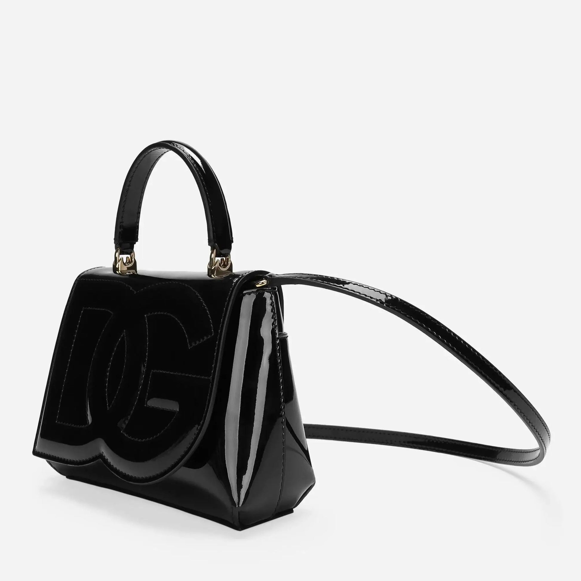 DG Logo Top-Handle bag in Black Handbags DOLCE & GABBANA - LOLAMIR
