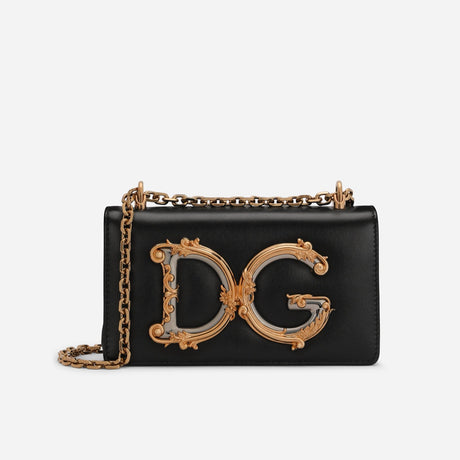 DG Girls Phone Bag in Black Handbags DOLCE & GABBANA - LOLAMIR