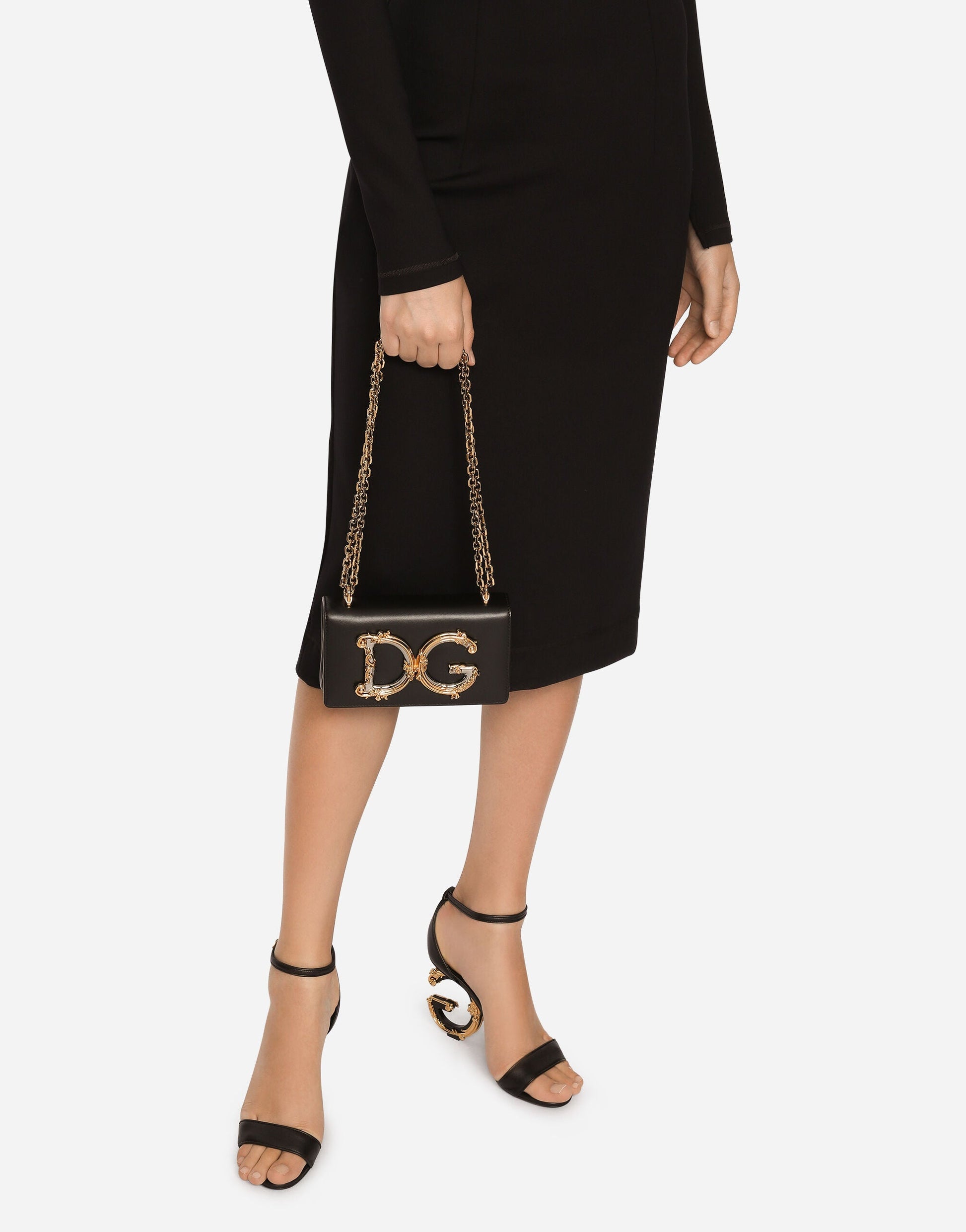 DG Girls Phone Bag in Black Handbags DOLCE & GABBANA - LOLAMIR