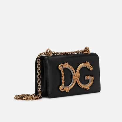 DG Girls Phone Bag in Black Handbags DOLCE & GABBANA - LOLAMIR