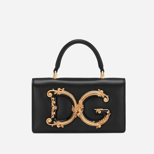 DG Girls Mini Top Handle Bag in Black Handbags DOLCE & GABBANA - LOLAMIR