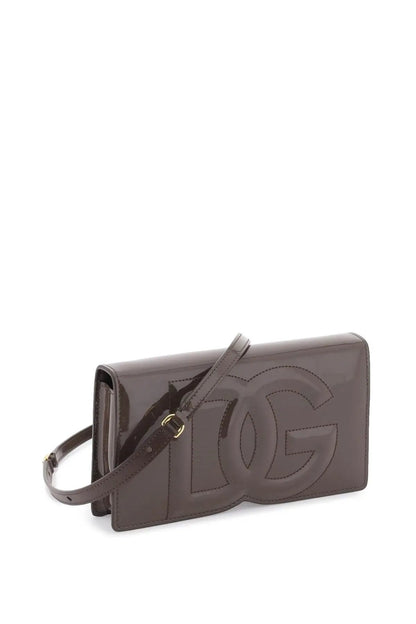 DG Logo Phone Bag in Brown Handbags DOLCE & GABBANA - LOLAMIR