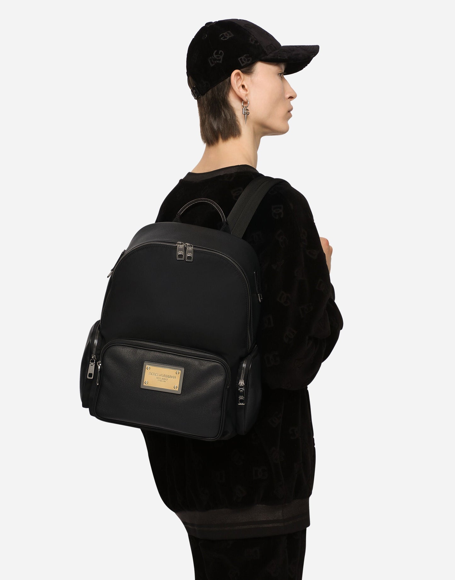 Nylon and Grainy Calfskin Backpack Handbags DOLCE & GABBANA - LOLAMIR