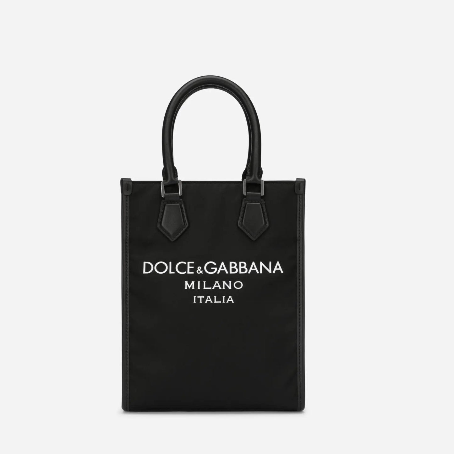 Small nylon bag with rubberized logo in Black Handbags DOLCE & GABBANA - LOLAMIR