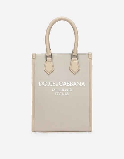 Small nylon bag with rubberized logo in Beige Handbags DOLCE & GABBANA - LOLAMIR