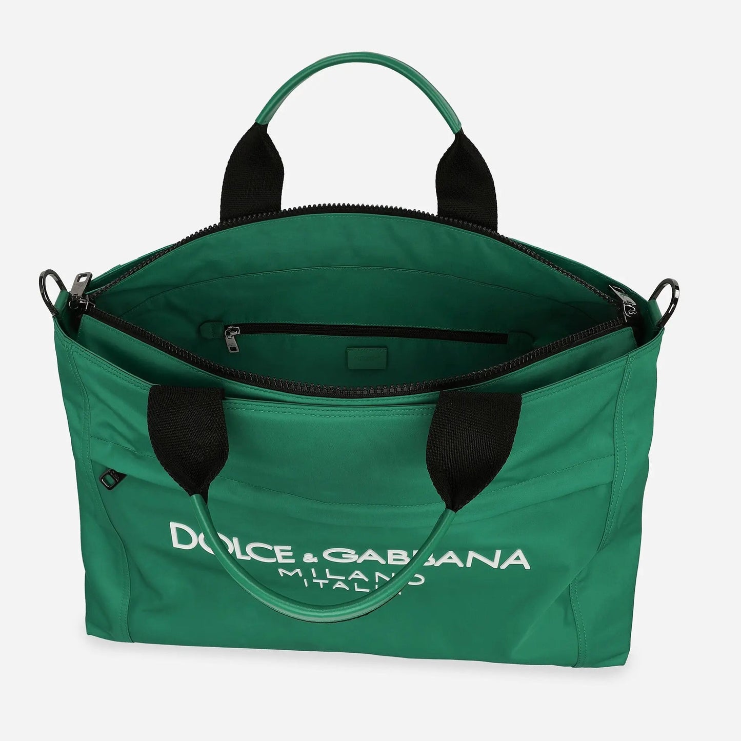 Nylon holdall with rubberized logo in Green Handbags DOLCE & GABBANA - LOLAMIR