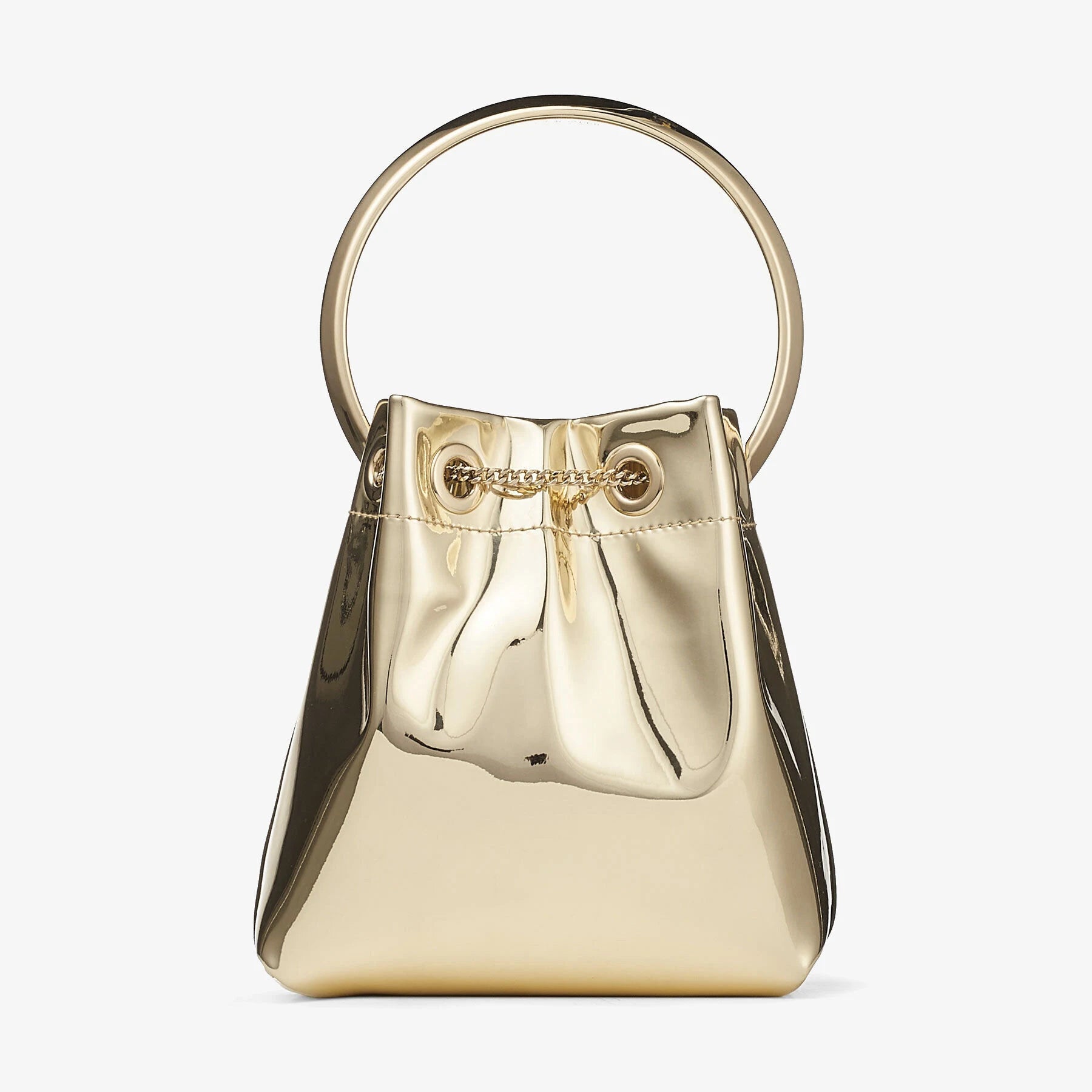 Bon Bon Mini Mirror Bucket/S Bag in Gold Handbags JIMMY CHOO - LOLAMIR