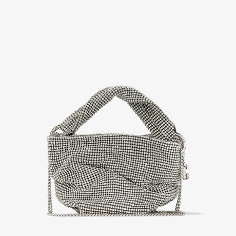 Bonny Crystal Mesh Bag in Silver Handbags JIMMY CHOO - LOLAMIR