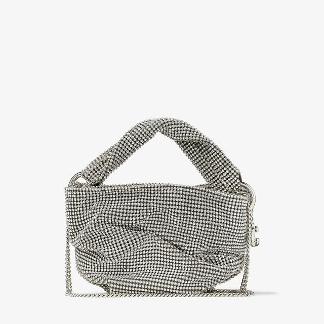 Bonny Crystal Mesh Bag in Silver Handbags JIMMY CHOO - LOLAMIR