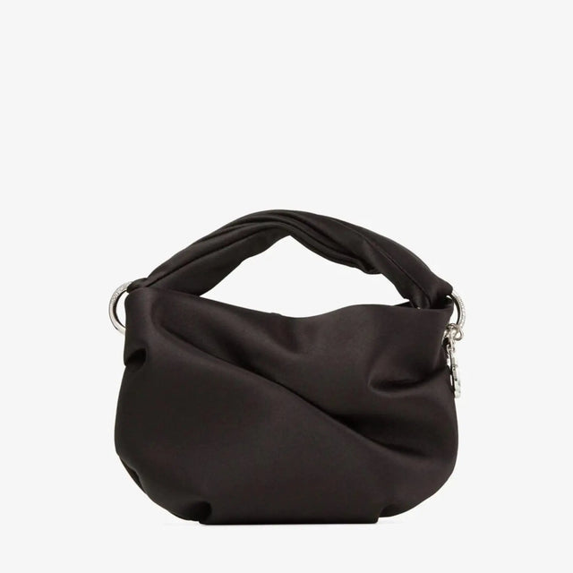 Bonny Satin Bag in Black Handbags JIMMY CHOO - LOLAMIR