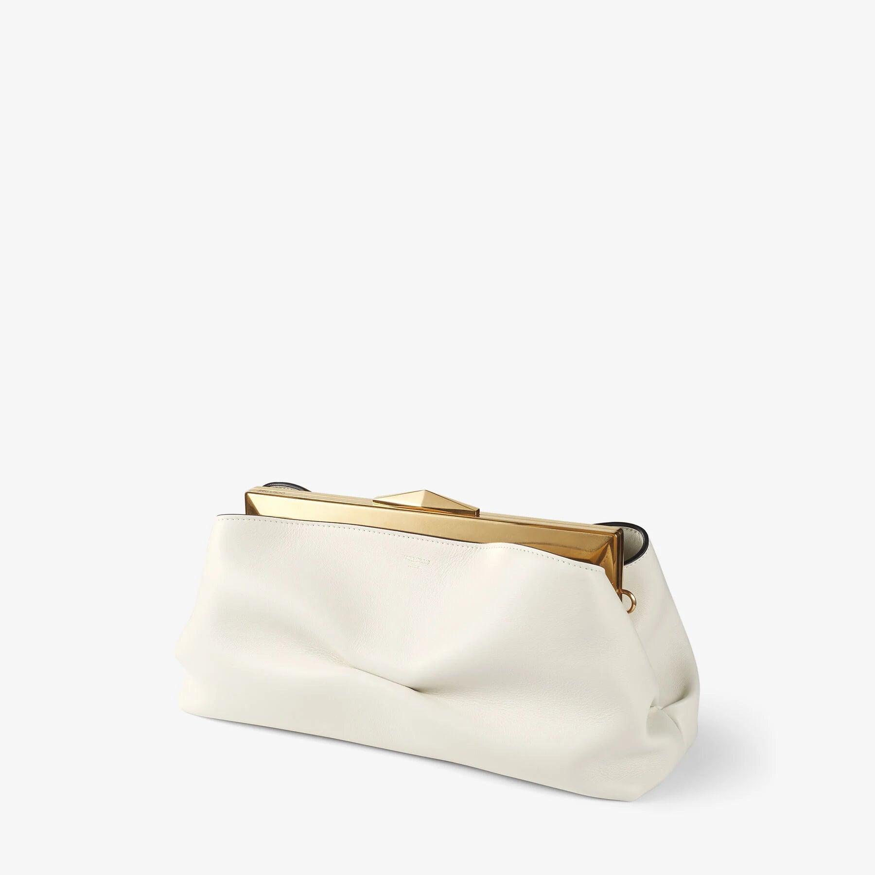 Diamond Frame Clutch Bag in Latte Handbags JIMMY CHOO - LOLAMIR