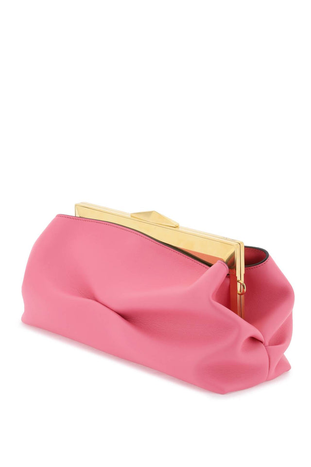 Diamond Frame Clutch Bag in Candy Pink