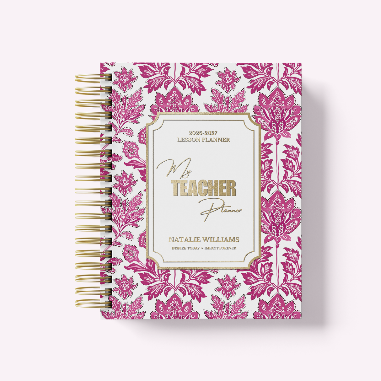 Teacher Planner 2026-2027 - Weekly & Monthly Academic Lesson Planner - Personalized - Paisley Garden - view 12