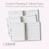 Teacher Planner 2026-2027, High School Lesson Plan, Spiral Hardcover, Academic Year, Teacher Gift Back to School, Blue Floral - view 14