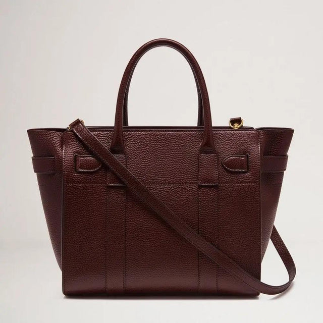 Small Zipped Bayswater in Oxblood Handbags MULBERRY - LOLAMIR