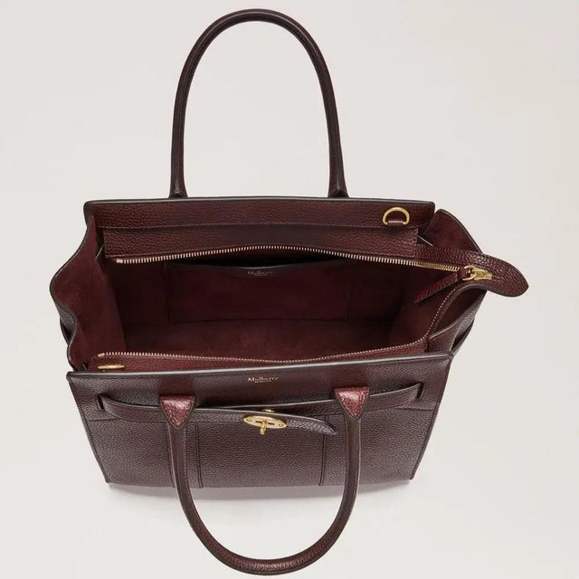 Small Zipped Bayswater in Oxblood Handbags MULBERRY - LOLAMIR