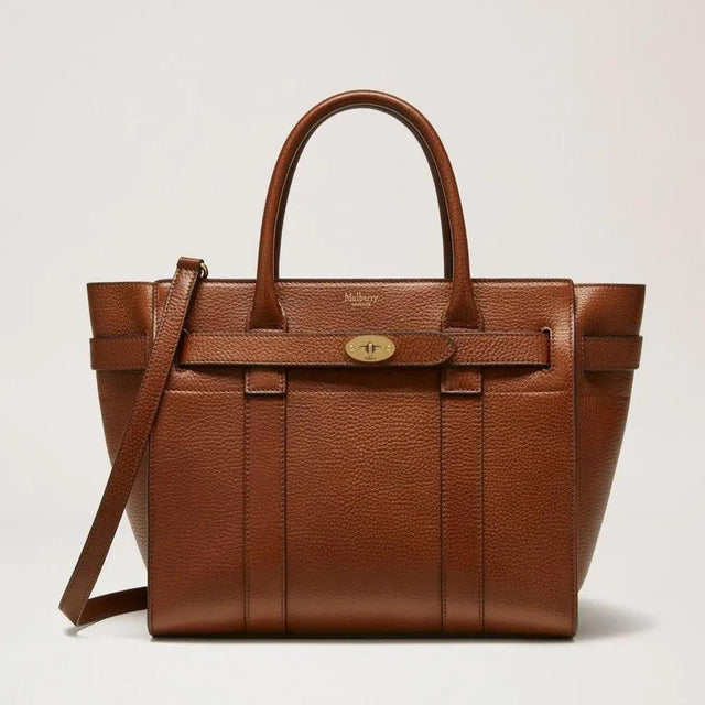 Small Zipped Bayswater in Oak Handbags MULBERRY - LOLAMIR