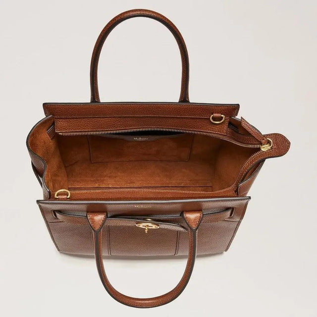 Small Zipped Bayswater in Oak Handbags MULBERRY - LOLAMIR