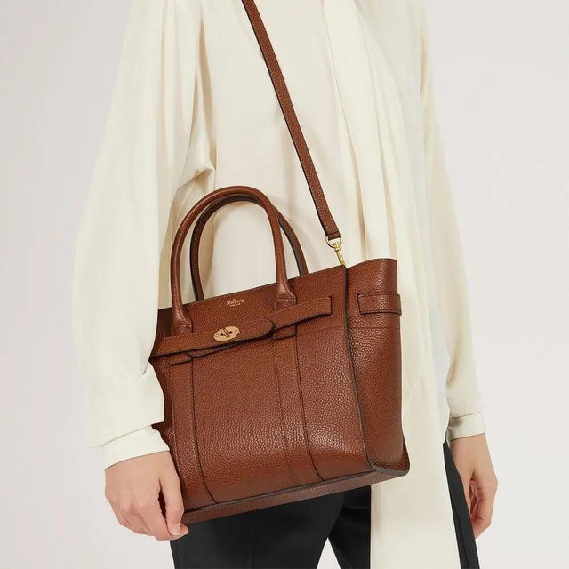 Small Zipped Bayswater in Oak Handbags MULBERRY - LOLAMIR