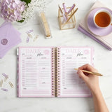 Quarterly | Dreamy Peonies | Daily Spiral Planner | Pink