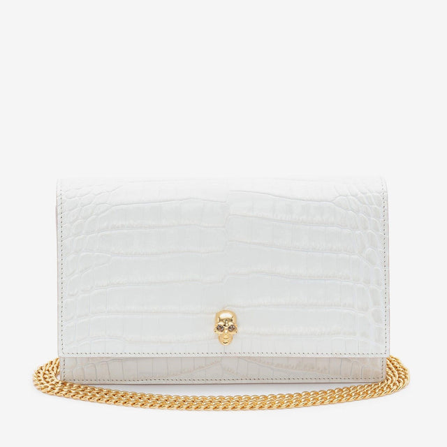 Small Skull Bag in Bone Handbags ALEXANDER MCQUEEN - LOLAMIR