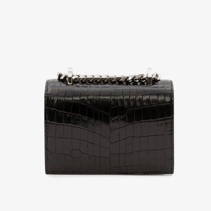 The Jewelled Mini Satchel in Black Handbags ALEXANDER MCQUEEN - LOLAMIR