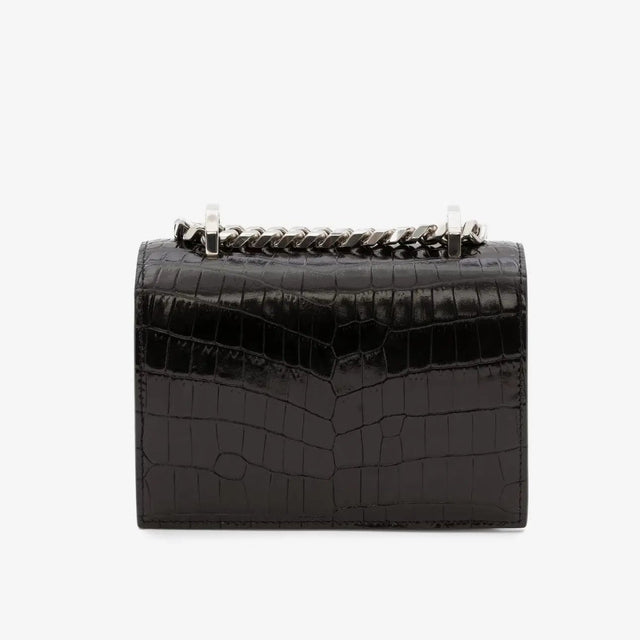 The Jewelled Mini Satchel in Black Handbags ALEXANDER MCQUEEN - LOLAMIR