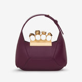 The Jewelled Hobo Mini Bag in Burgundy Handbags ALEXANDER MCQUEEN - LOLAMIR