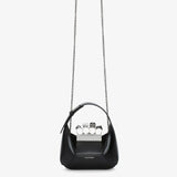 The Jewelled Hobo Mini Bag in Black/Silver Handbags ALEXANDER MCQUEEN - LOLAMIR