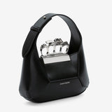 The Jewelled Hobo Mini Bag in Black/Silver Handbags ALEXANDER MCQUEEN - LOLAMIR