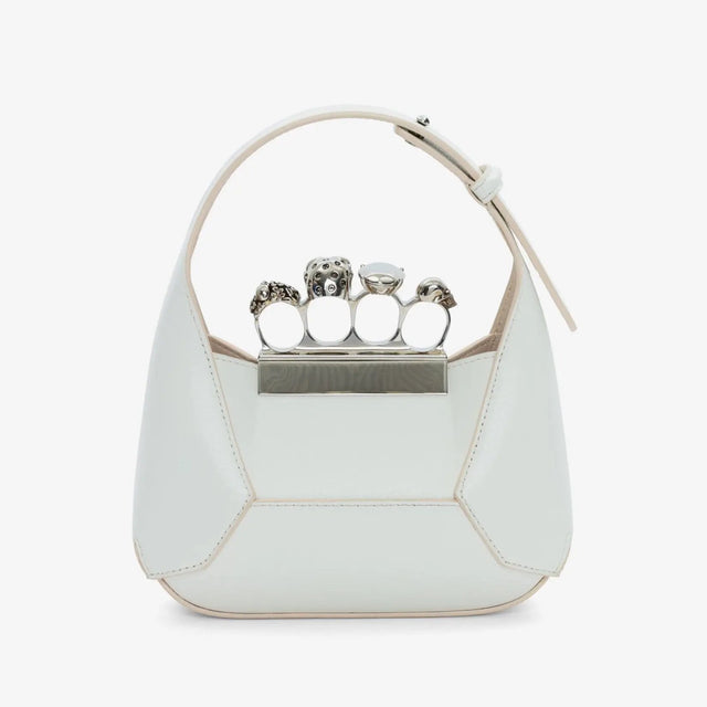 The Jewelled Hobo Mini Bag in Ivory Handbags ALEXANDER MCQUEEN - LOLAMIR