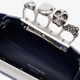 The Jewelled Hobo Mini Bag in Silver Handbags ALEXANDER MCQUEEN - LOLAMIR