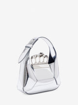 The Jewelled Hobo Mini Bag in Silver Handbags ALEXANDER MCQUEEN - LOLAMIR