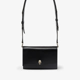 The Biker Small Skull Bag in Smooth Black Handbags ALEXANDER MCQUEEN - LOLAMIR