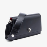 The Biker Small Skull Bag in Smooth Black Handbags ALEXANDER MCQUEEN - LOLAMIR