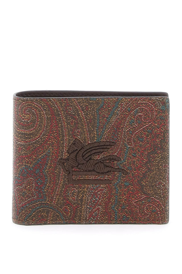 Paisley Bifold Wallet With Pegaso Logo