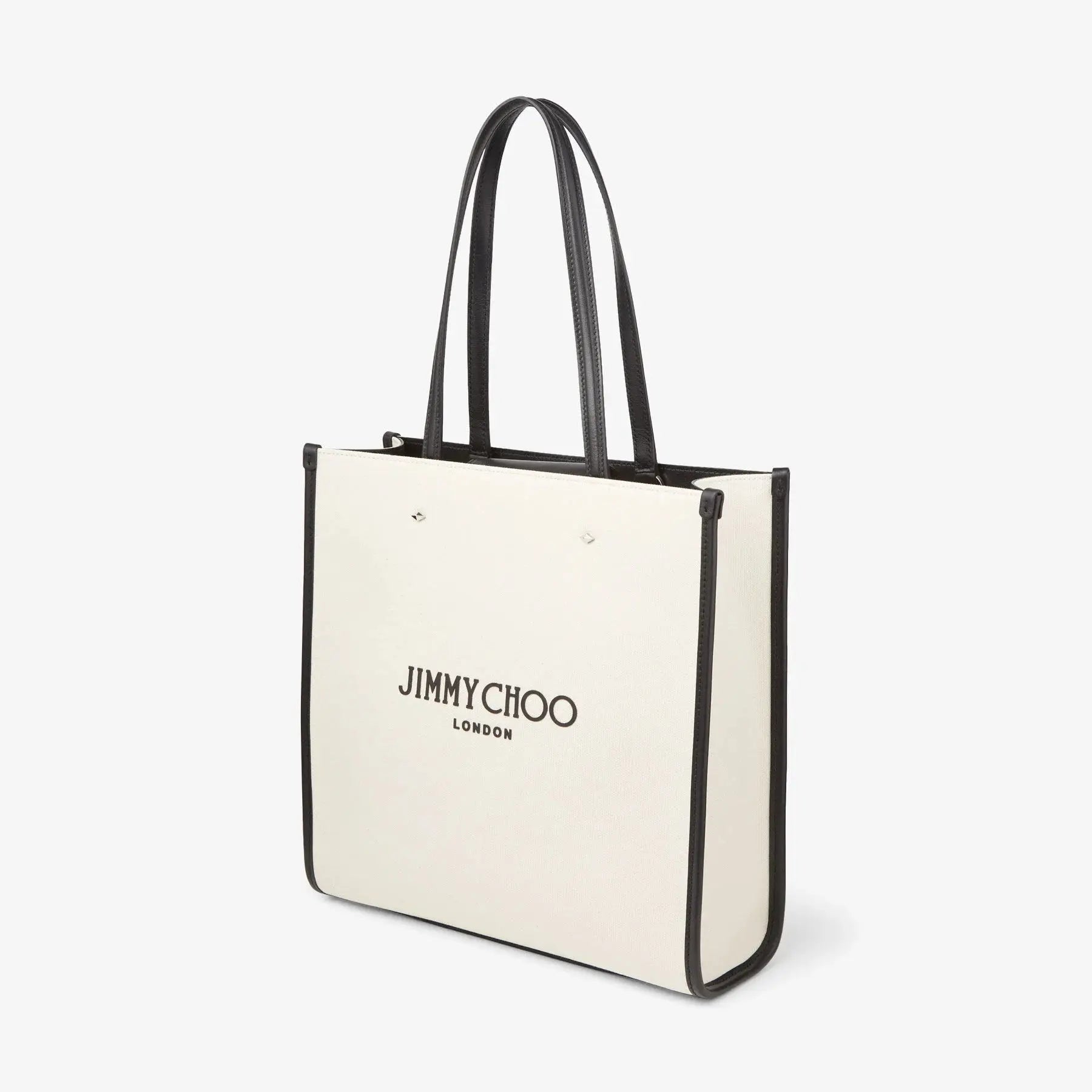 N/S Tote M Bag in  Natural/Black Handbags JIMMY CHOO - LOLAMIR