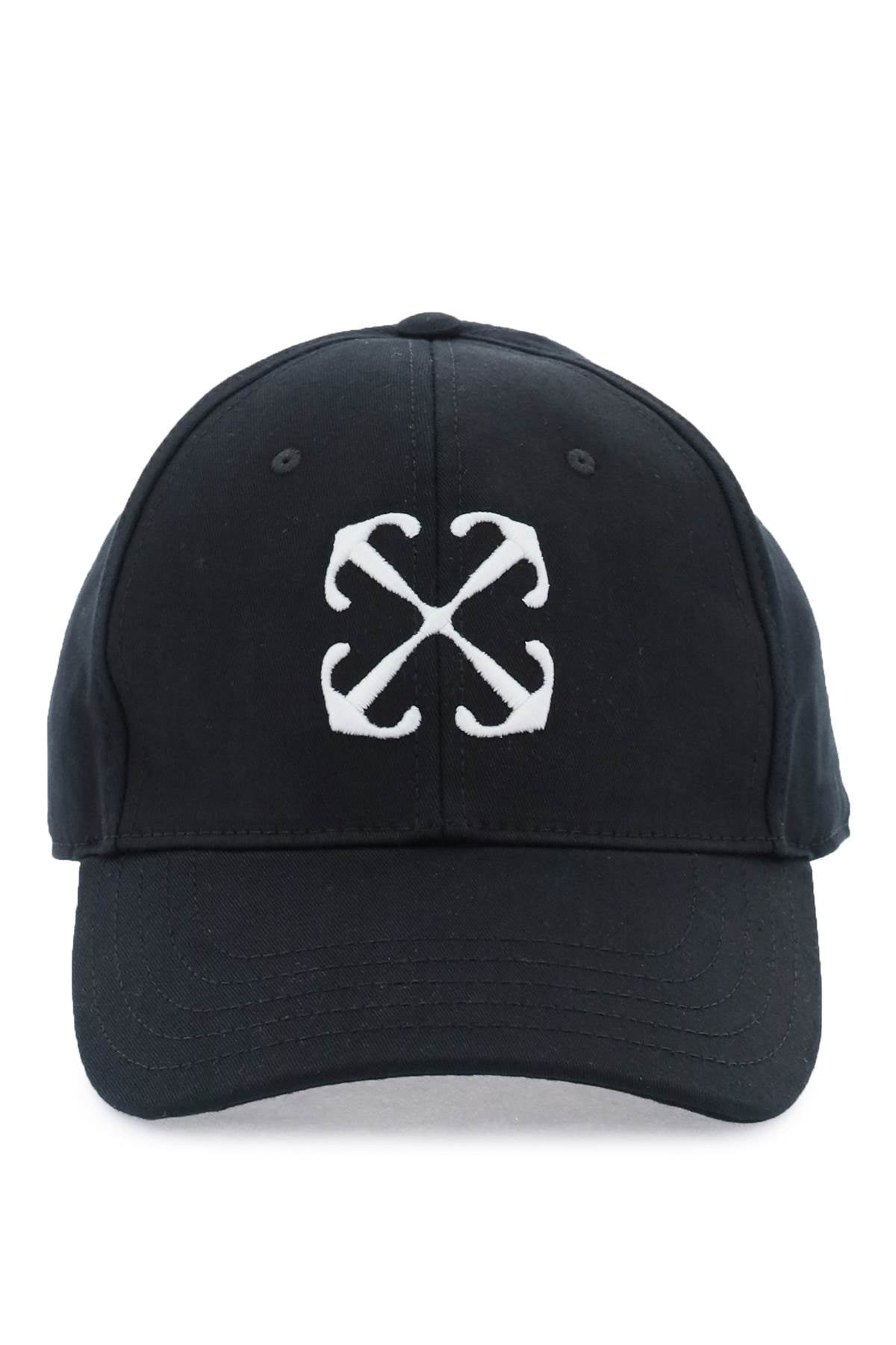 Baseball Cap With Arrow Logo in Black