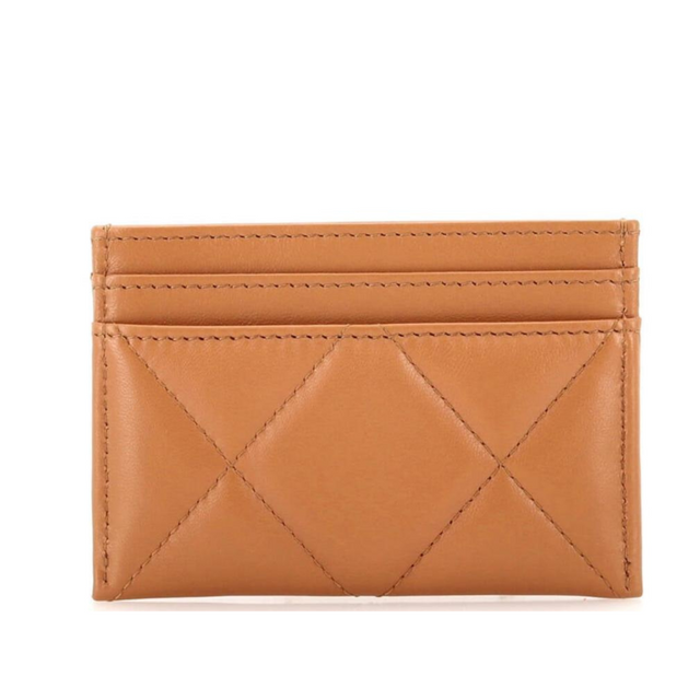 Chanel 19 Card Holder Quilted Leather