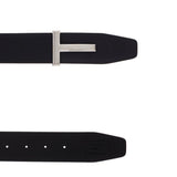 T Buckle Reversible Grain Leather Belt