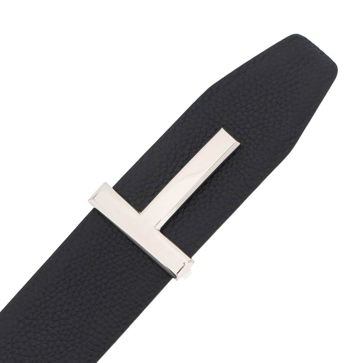 T Buckle Reversible Grain Leather Belt