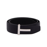 T Buckle Reversible Grain Leather Belt