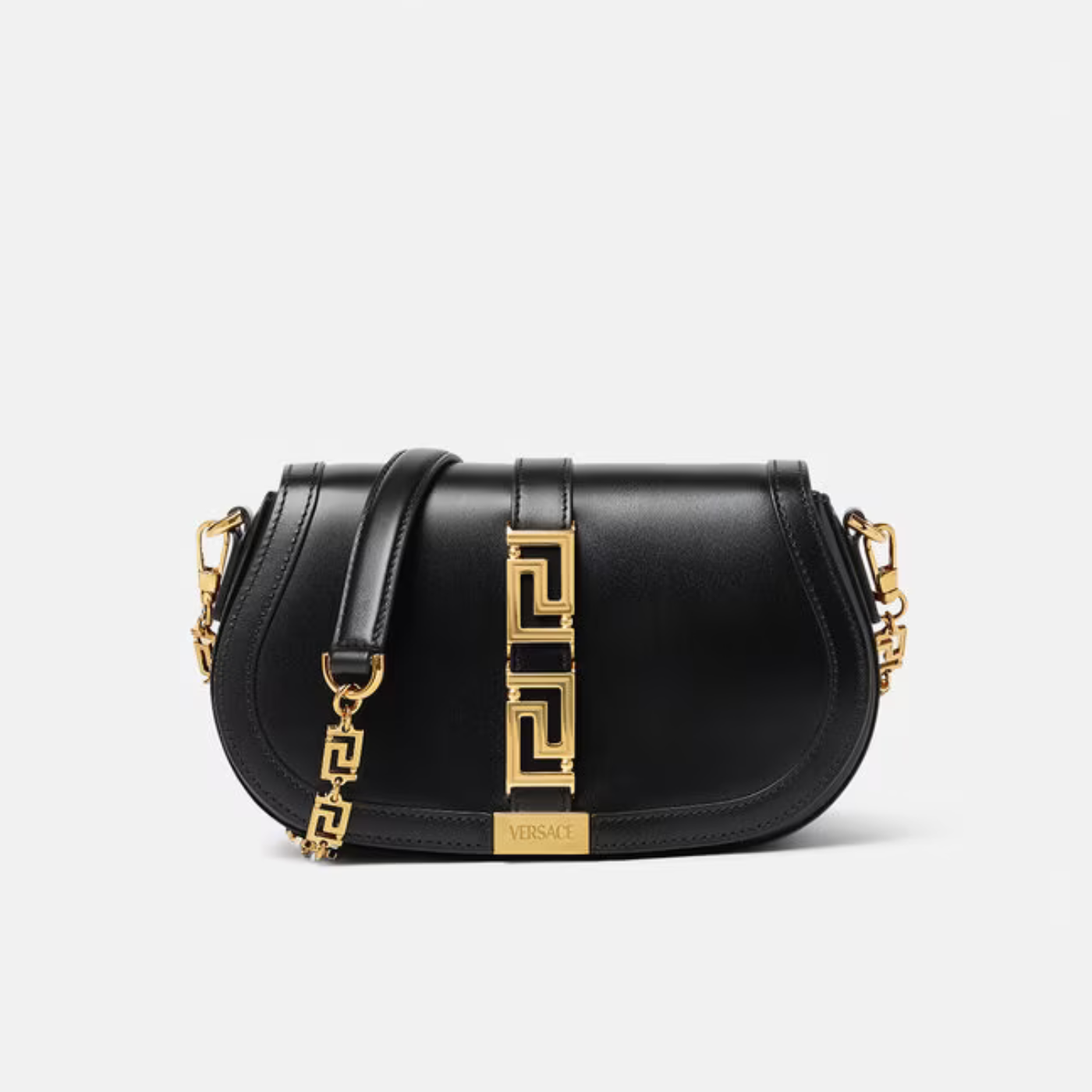 Greca Goddess Shoulder Bag in Black Handbags VERSACE - LOLAMIR