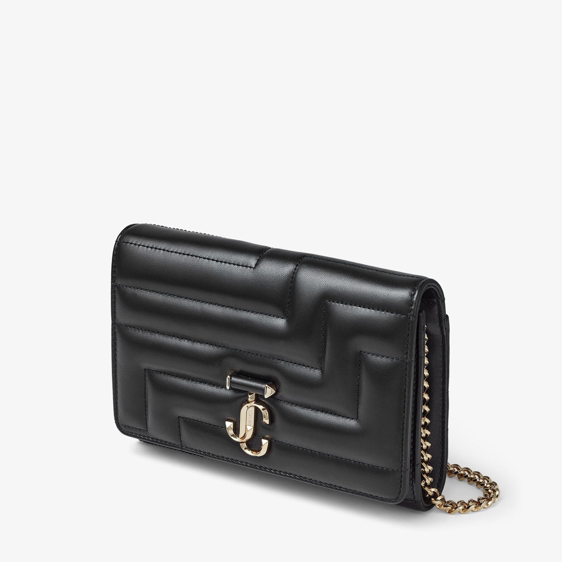 Avenue Quilted Clutch Bag in Black Handbags JIMMY CHOO - LOLAMIR