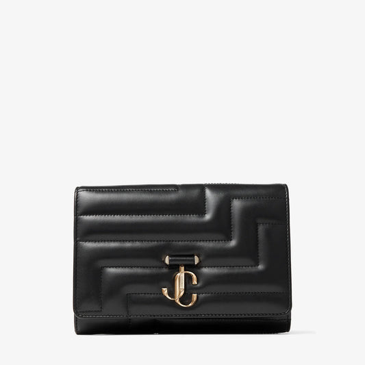 Avenue Quilted Clutch Bag in Black Handbags JIMMY CHOO - LOLAMIR